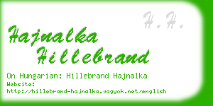 hajnalka hillebrand business card